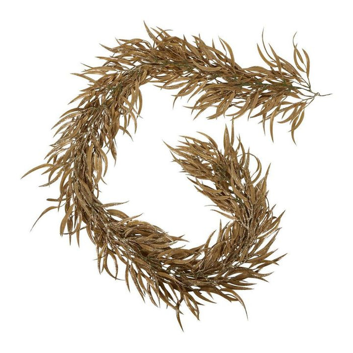 Glitter Eucalyptus Garland Gold 185cm Set of 2