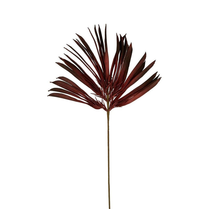 Ombre Fan Palm Leaf Stem Red 65cm Pack of 6