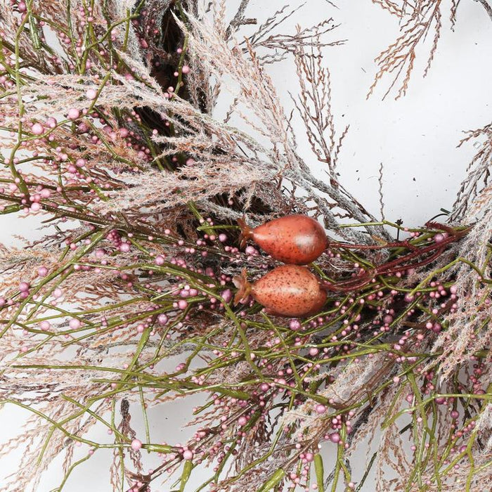 Pluma Wreath Pink 66cm