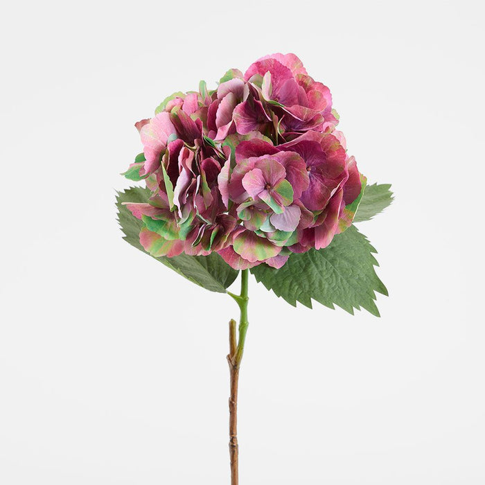 Hydrangea Large Stem With Leaves 75cm Dark Pink - Pack of 12