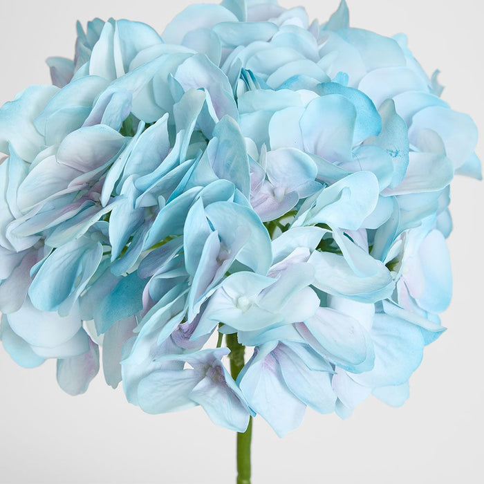 Soft Touch Hydrangea Flower Stem 75cm Blue Light Blue - Pack of 6