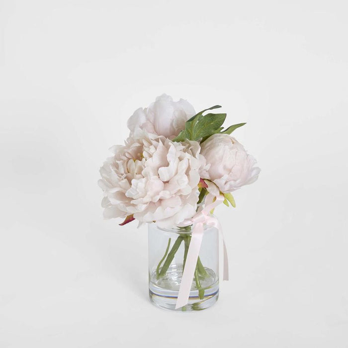 Peony Arrangement in Vase 23cm Pink Light Pink - Pack of 6