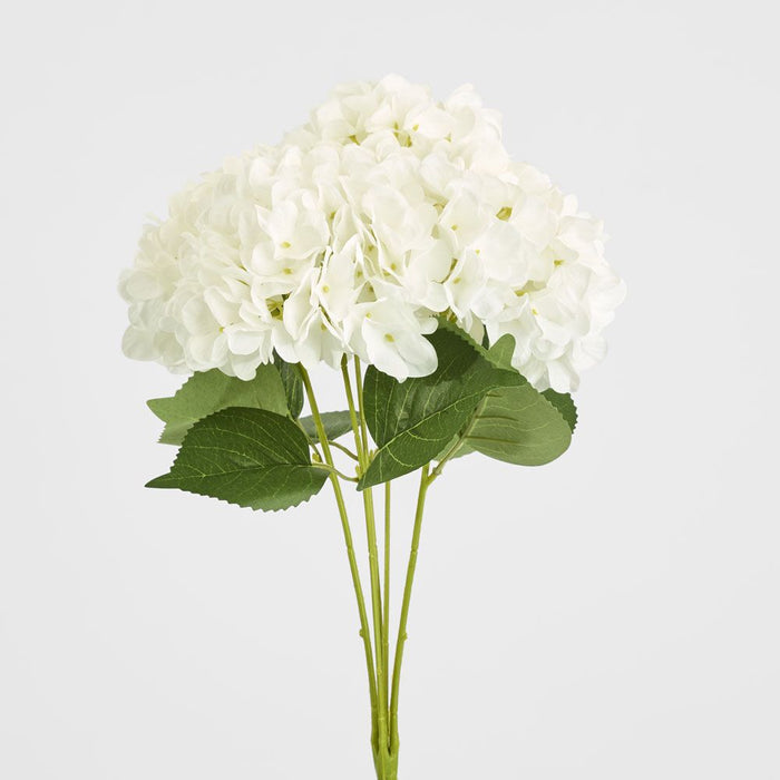 Yasmin Hydrangea Bunch White 46cm - Pack of 12