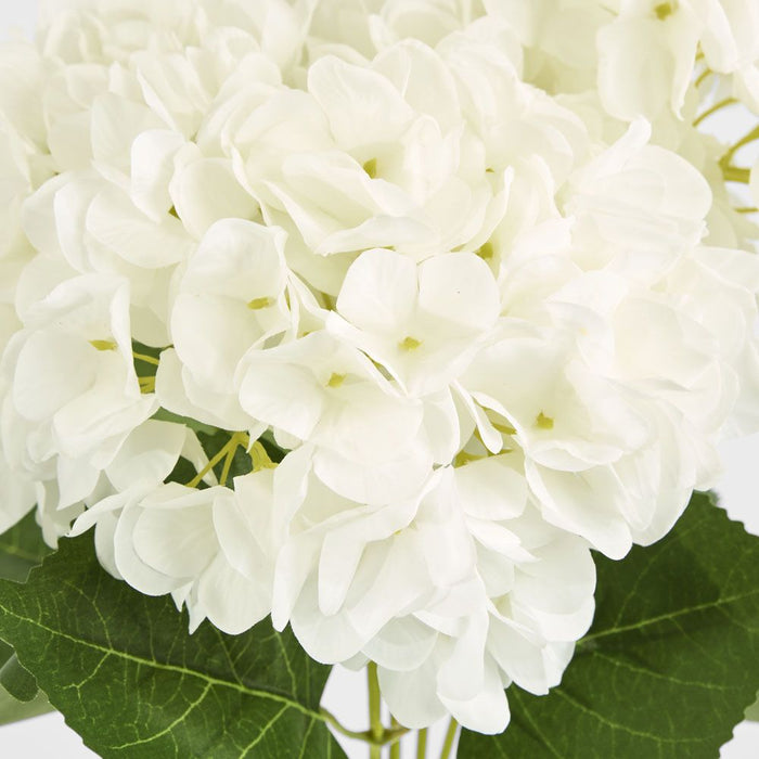 Yasmin Hydrangea Bunch White 46cm - Pack of 12