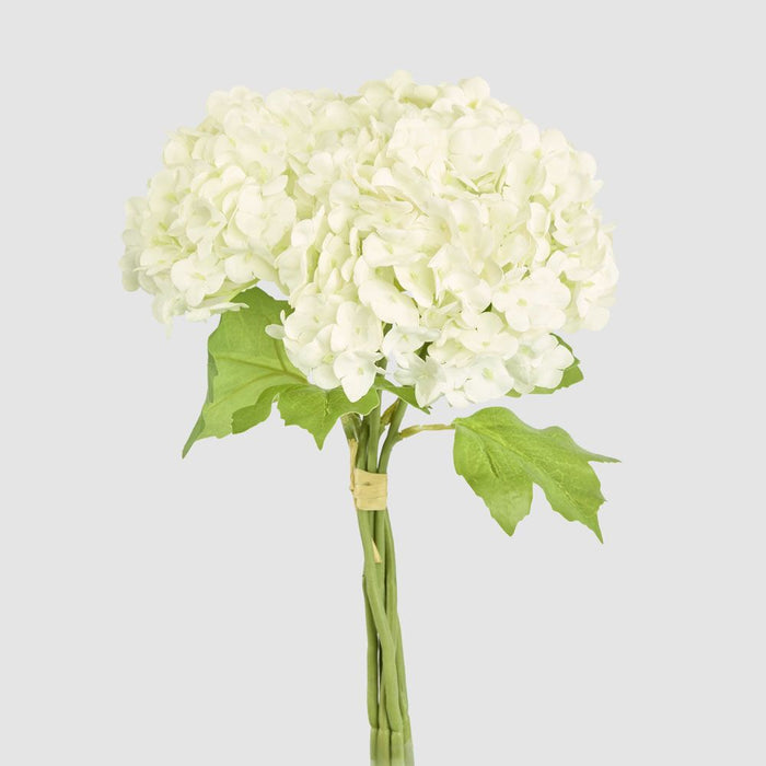 Mini Hydrangea Posy White 28cm - Pack of 12