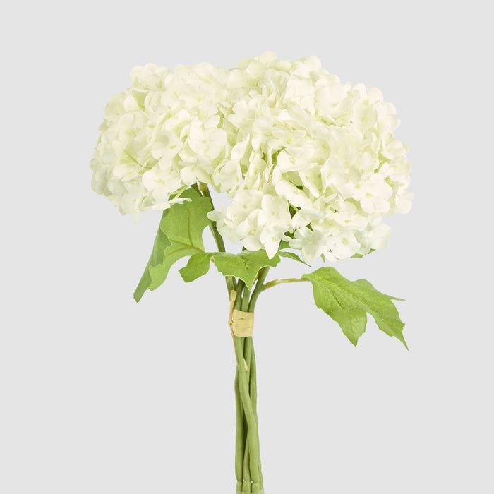 Mini Hydrangea Posy White 28cm - Pack of 12