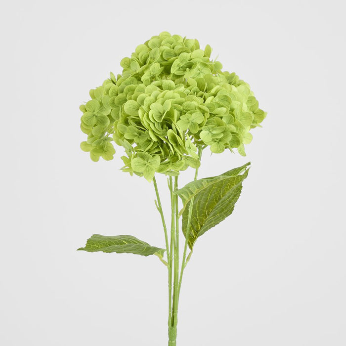 Real Touch Hydrangea 5 Head Bunch Green 50cm - Pack of 12