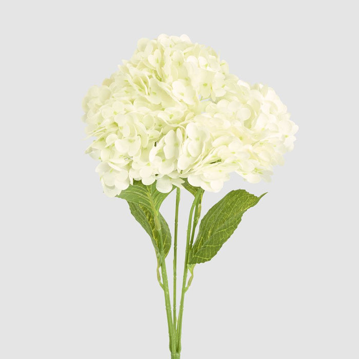 Real Touch Hydrangea 5 Head Bunch White 50cm - Pack of 12