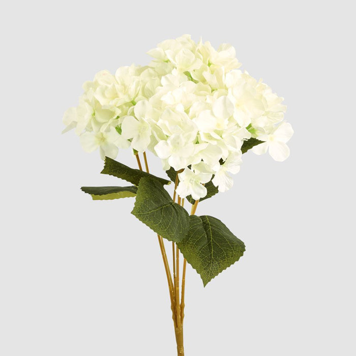 Hydrangea Bunch With 5 Heads White 42cm - Pack of 12