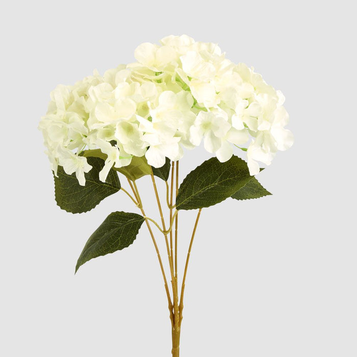 Hydrangea Bunch With 5 Heads White 42cm - Pack of 12