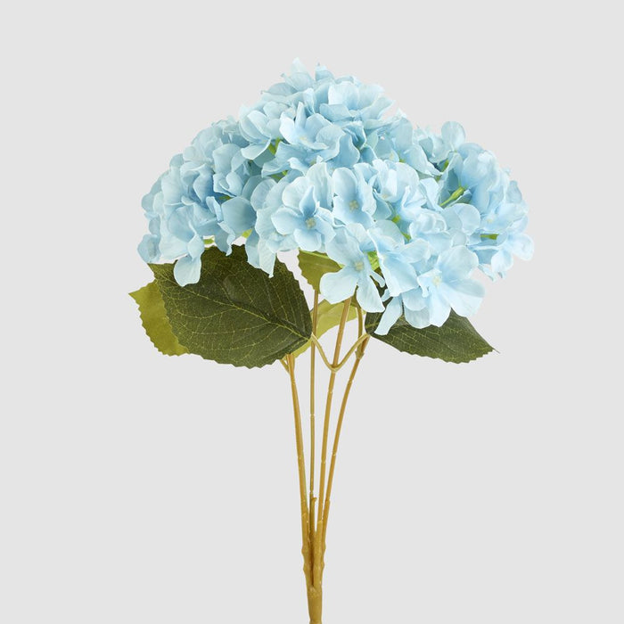 Hydrangea Bunch With 5 Heads Blue 42cm - Pack of 12