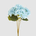Hydrangea Bunch With 5 Heads Blue 42cm - Pack of 12