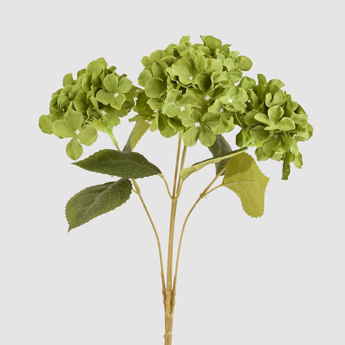 Hydrangea Bunch With 5 Heads Green 42cm - Pack of 12