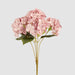 Hydrangea Bunch With 5 Heads Pink 42cm - Pack of 12