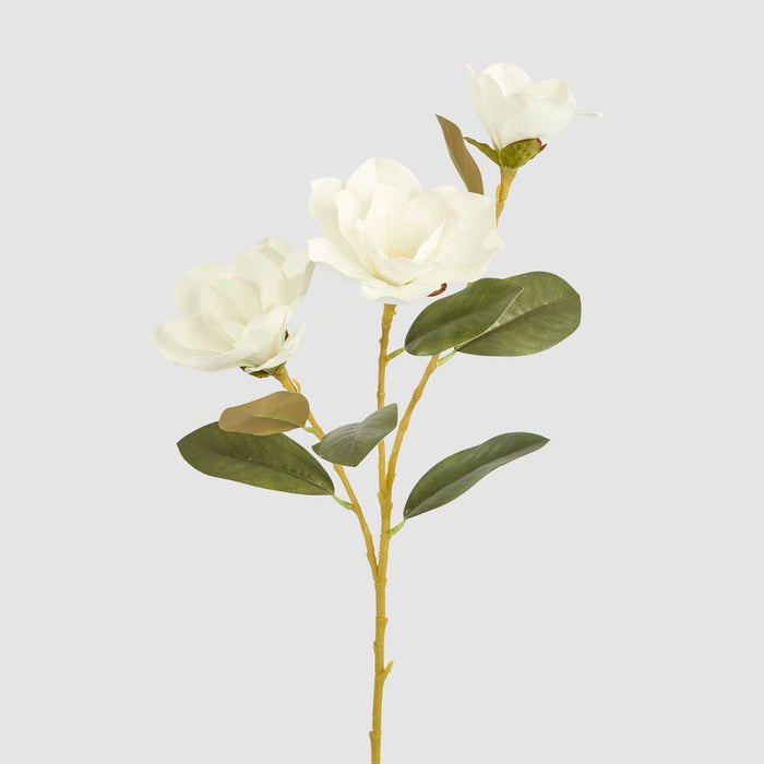 Gloriosa Magnolia Floral Spray White 77cm - Pack of 12