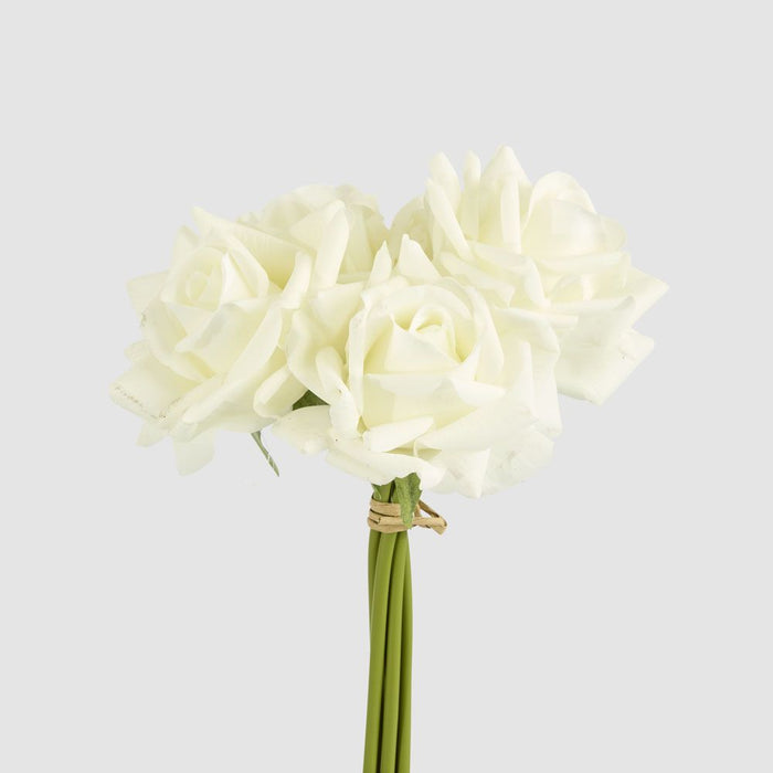 Amelia Real Touch Rose Bouquet Beige 26cm - Pack of 12