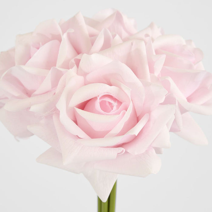 Amelia Real Touch Rose Bouquet Pink 26cm Light Pink - Pack of 12