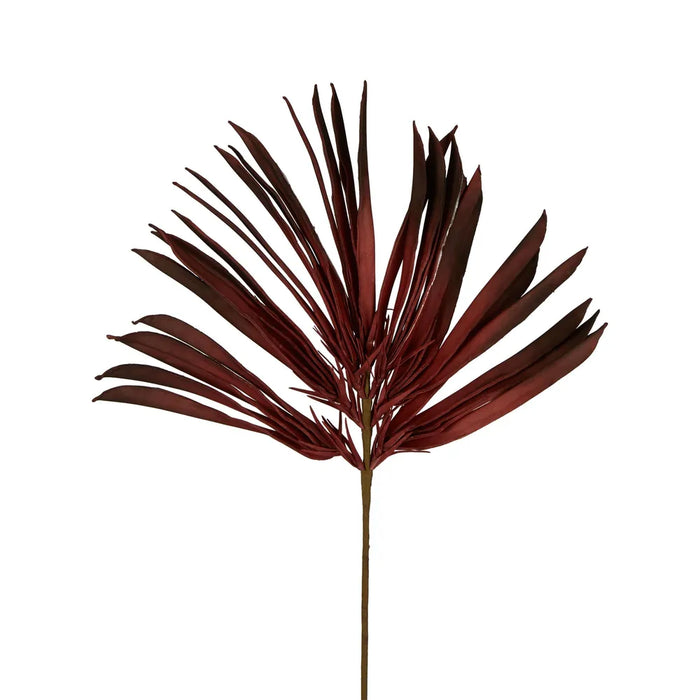 Ombre Fan Palm Leaf Stem Red 65cm Pack of 6