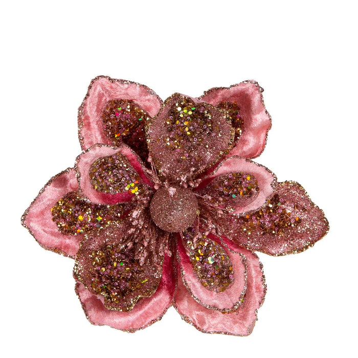 Dolores Velvet Magnolia Clip Pink 16cm Pack of 6