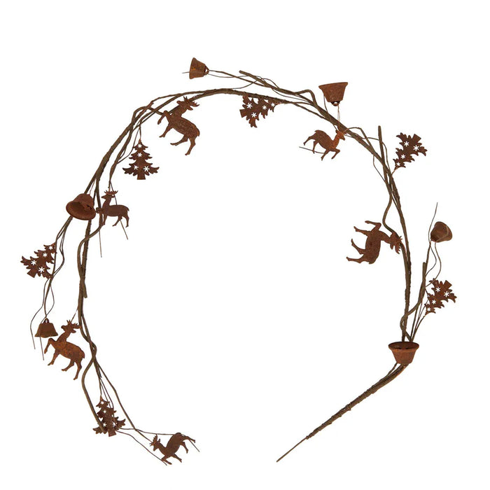 Dural Rusty Trees and Deer Garland 123cm Pack of 4