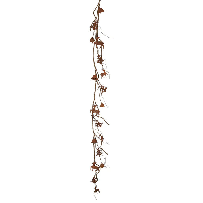 Dural Rusty Trees and Deer Garland 123cm Pack of 4