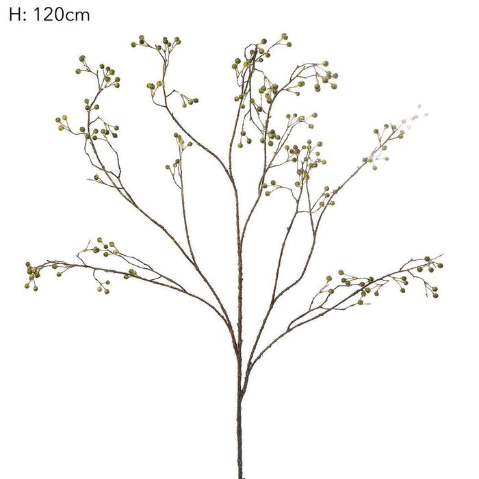 Mini Berry Branch Green 120cm Pack of 6