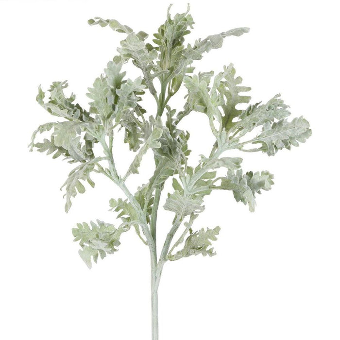 Dusty Miller Flocked Spray 40cm Grey Green Pack of 12