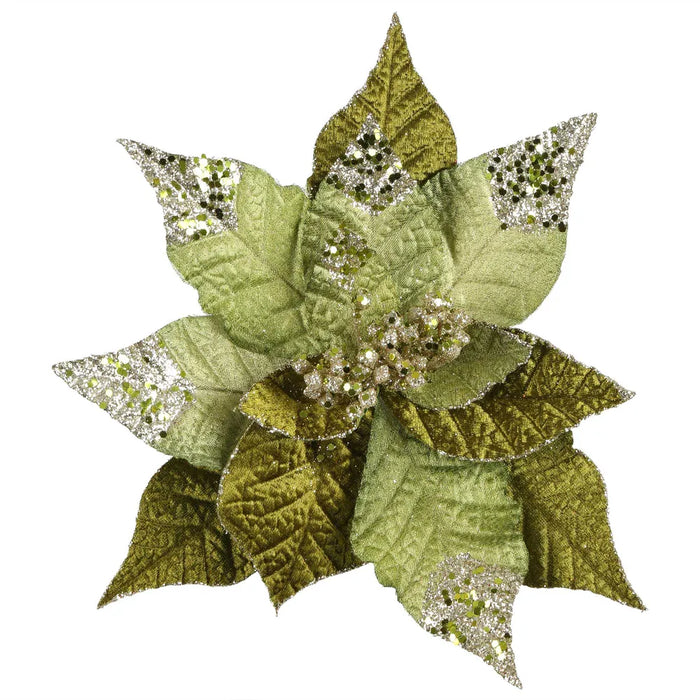 Diva Clip On Flower Green 27cm Pack of 12