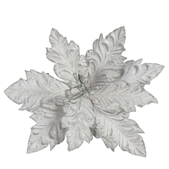 Pamile on Poinsettia Silver 37cm Pack of 24