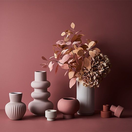 Vase Lucena Light Pink 29.2cm x 17.5cm Pack of 2