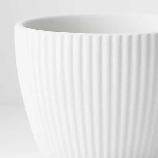 Johanna Pot With Saucer White 14cm Set of 2