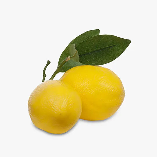 Fruit Lemon Cluster w/leaf Yellow 15cm - Pack of 12