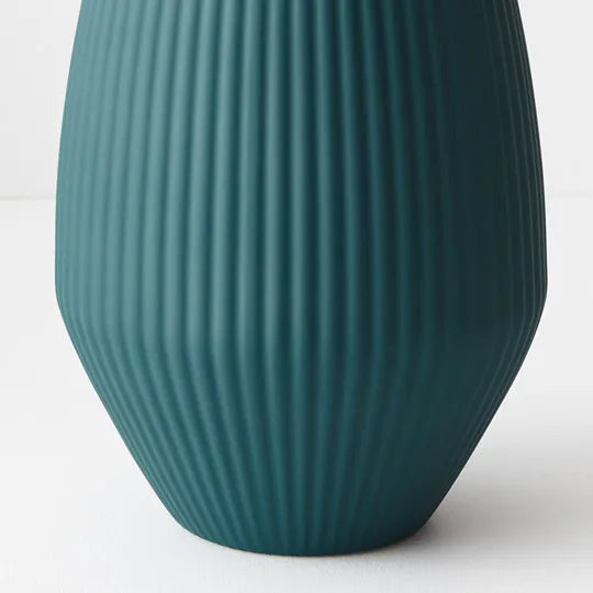 Taza Vase Peacock Blue Green 28cm Set of 2