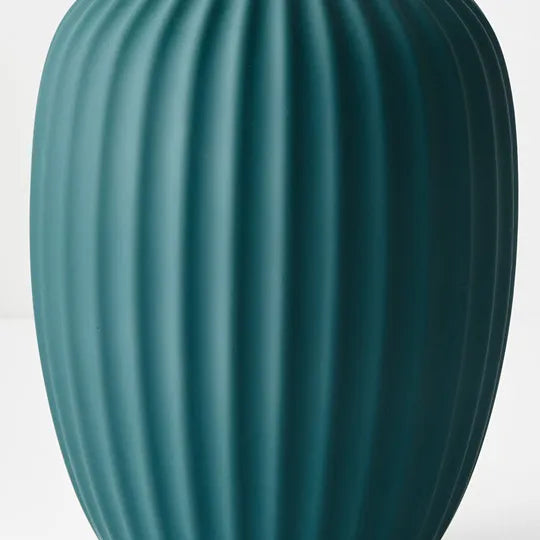 Taza Vase Peacock Blue Green 23cm Set of 2