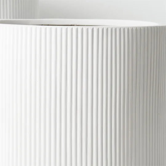 Pot Linear White Set of 2 64cm