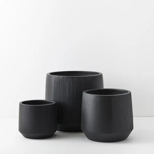 Dune Kalo Black Pot 55cm - Set of 3
