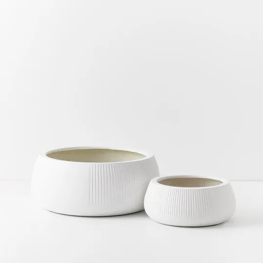 Dune Nejalo White Pot 21cm - Set of Two