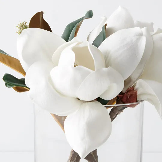 Magnolia Mix in Vase White 27cm