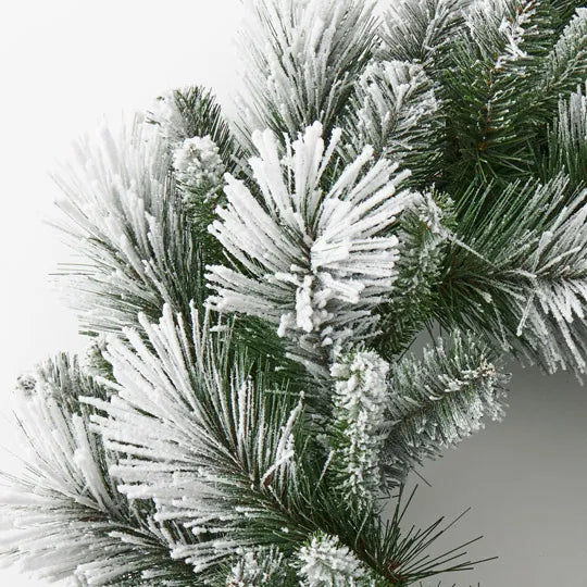 Wreath Aspen Pine White Green 60cm - Pack of 4