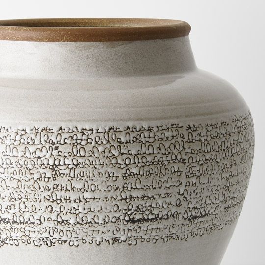 Pot Havana White Brown 40cm