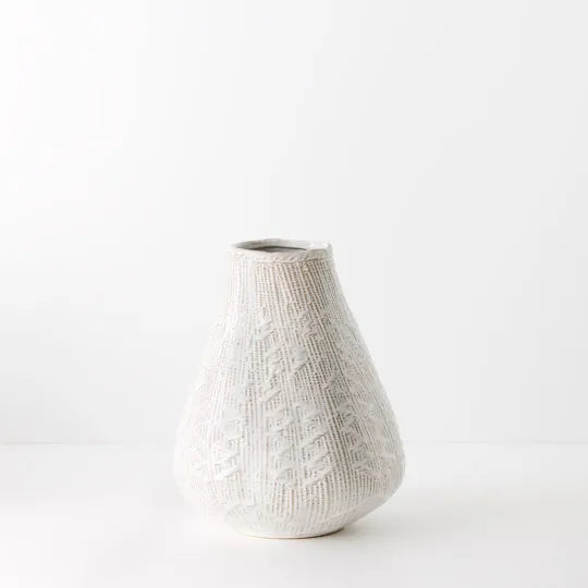 Odera White 25cm Vase - Set of 2