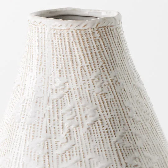 Odera White 25cm Vase - Set of 2