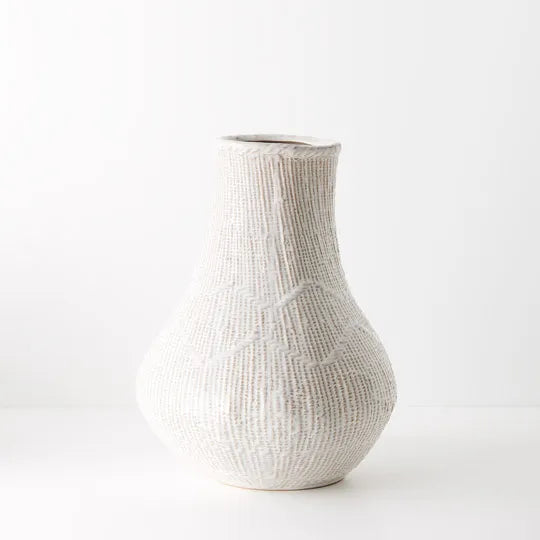 Odera White 33cm Vase - Set of 2