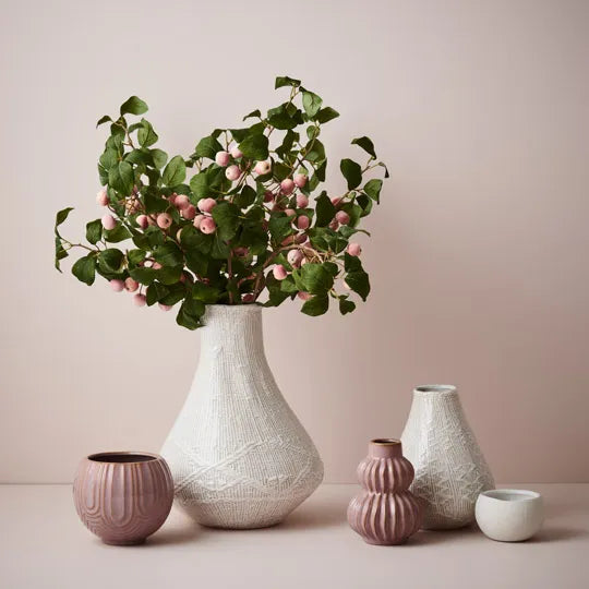 Odera White 33cm Vase - Set of 2