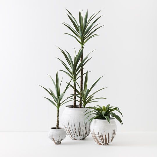 Pot Piedada White Brown 30cm