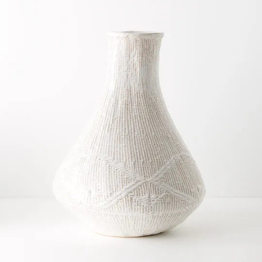 Odera White 41cm Vase