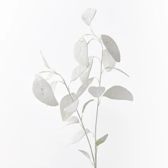 Eucalyptus Velvet Spray White 78cm - Pack of 12