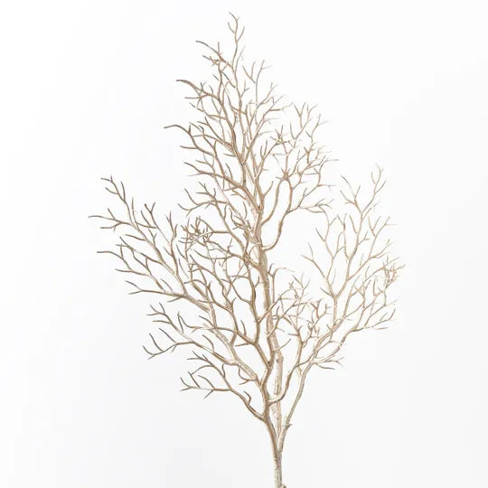 Coral Twig Metallic Spray Champagne  78cm  - Pack of 12