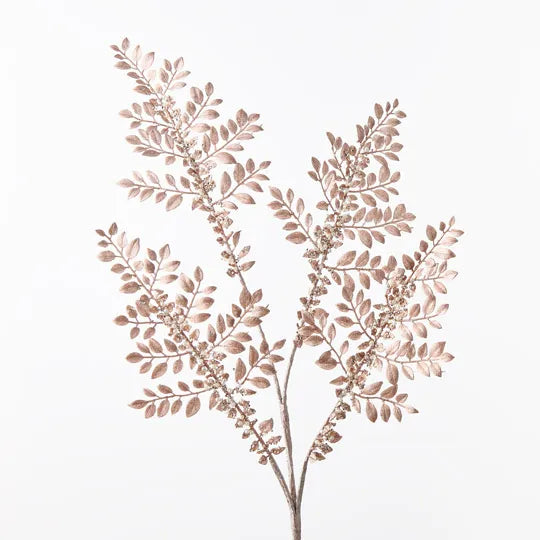 Fern Metallic Spray Rose Gold 83cm - Pack of 12