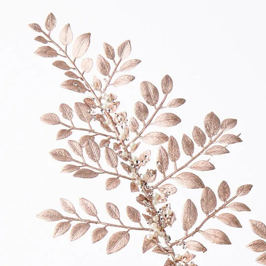 Fern Metallic Spray Rose Gold 83cm - Pack of 12